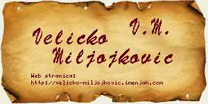 Veličko Miljojković vizit kartica